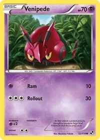 Venipede | 52/114 | Reverse Holofoil | Black and White