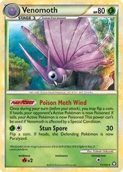 Venomoth 11/102 (HGSS Triumphant) 011/102 Normal Deck Exclusives