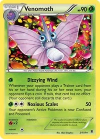 Venomoth | 2/119 | Reverse Holofoil | XY - Phantom Forces