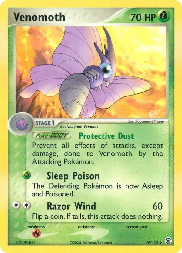 Venomoth 49/112 Normal FireRed & LeafGreen Venomoth 49/112 Normal FireRed & LeafGreen