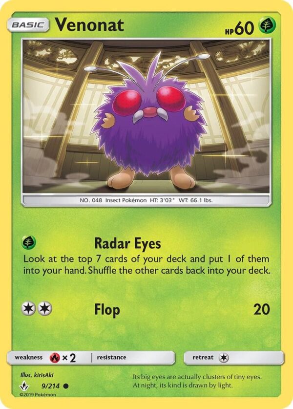 Venonat (9) 9/214 Normal SM – Unbroken Bonds