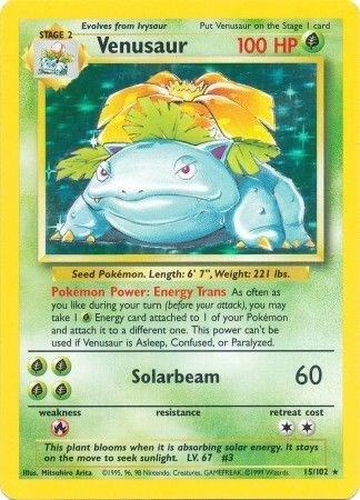 Venusaur 015/102 Holofoil Base Set