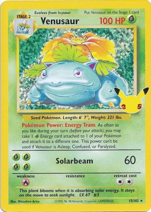 Venusaur 15/102 Holofoil Celebrations: Classic Collection Venusaur 15/102 Holofoil Celebrations: Classic Collection
