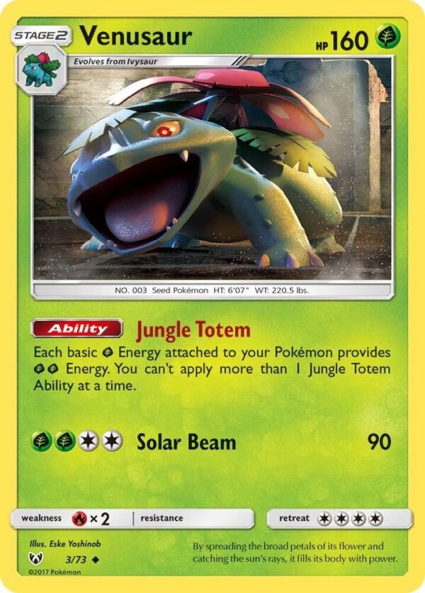 Venusaur 3/73 Reverse Holofoil Shining Legends