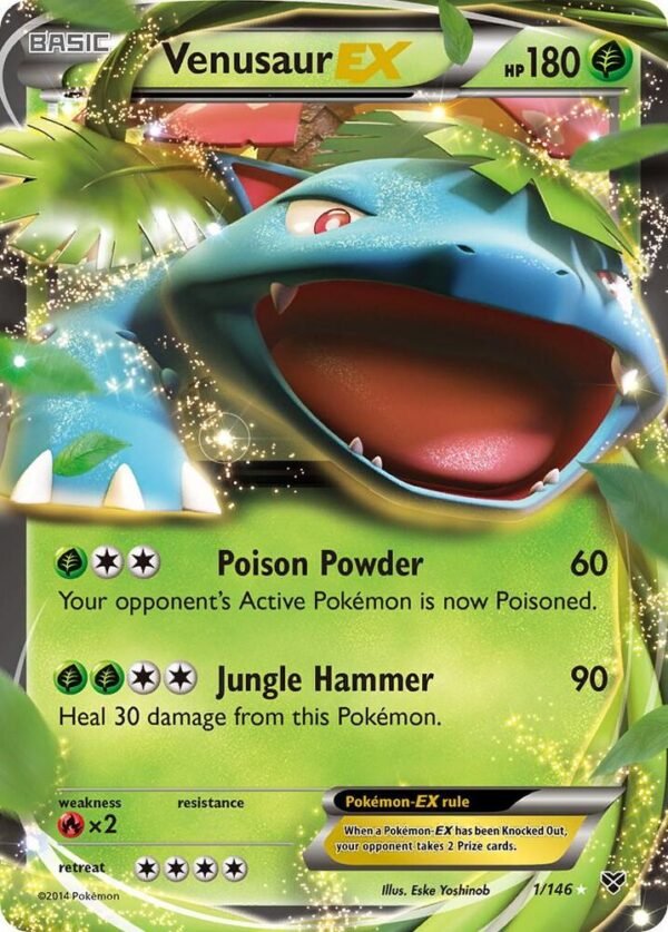 Venusaur EX 1/146 Holofoil XY Base Set Venusaur EX 1/146 Holofoil XY Base Set