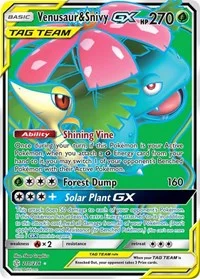 Venusaur & Snivy GX (Full Art) | 210/236 | Holofoil | SM - Cosmic Eclipse Venusaur & Snivy GX (Full Art) | 210/236 | Holofoil | SM - Cosmic Eclipse