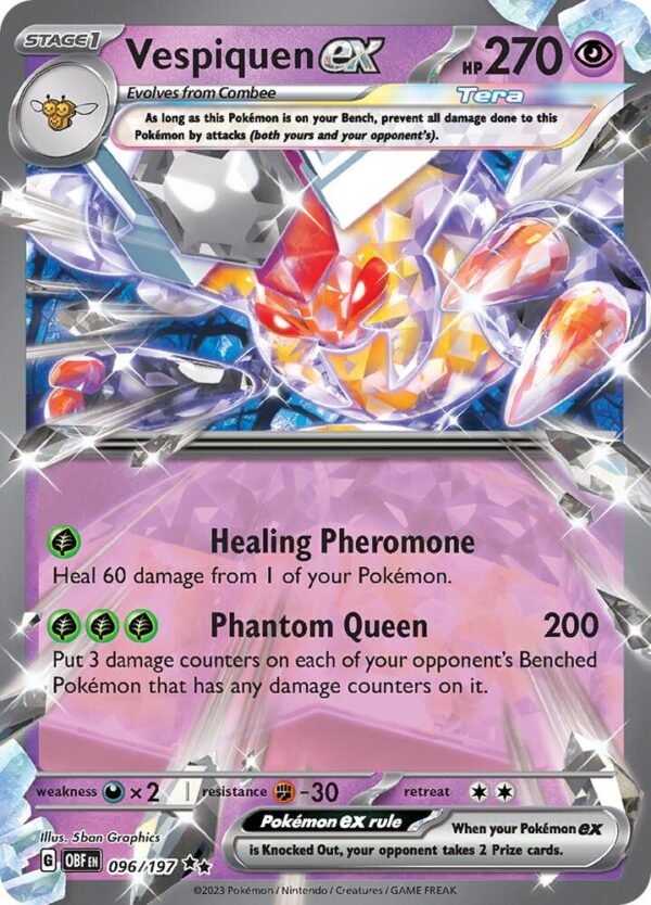 Vespiquen ex 096/197 Holofoil SV03: Obsidian Flames Vespiquen ex 096/197 Holofoil SV03: Obsidian Flames