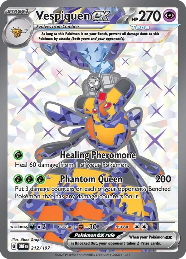 Vespiquen ex 212/197 Holofoil SV03: Obsidian Flames Vespiquen ex 212/197 Holofoil SV03: Obsidian Flames