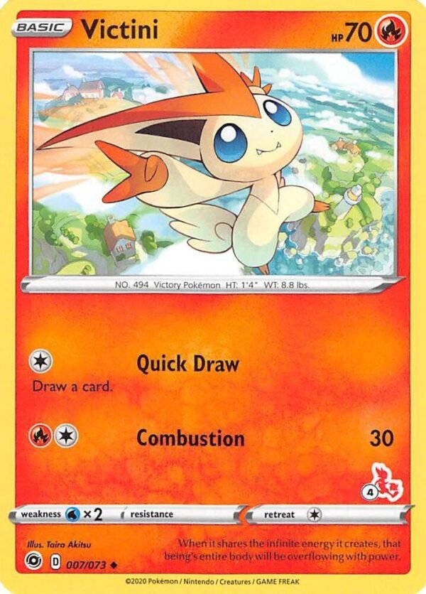 Victini 007/073 (#4 Cinderace Stamped) Normal Battle Academy 2022 Victini 007/073 (#4 Cinderace Stamped) Normal Battle Academy 2022