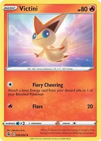 Victini | 036/264 | Reverse Holofoil | SWSH08: Fusion Strike Victini | 036/264 | Reverse Holofoil | SWSH08: Fusion Strike