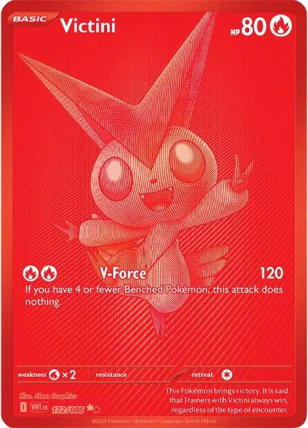 Victini 172/086 Holofoil SV: White Flare Victini 172/086 Holofoil SV: White Flare