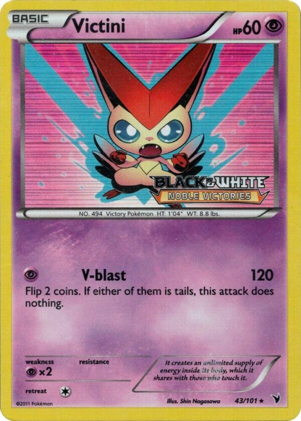 Victini 43/101 (Prerelease) Holofoil Black and White Promos