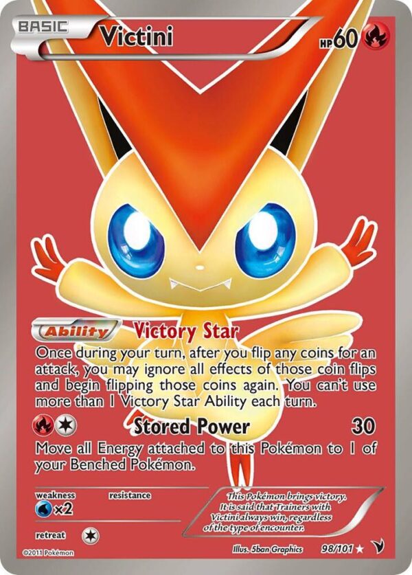 Victini (98 Full Art) 98/101 Holofoil Noble Victories