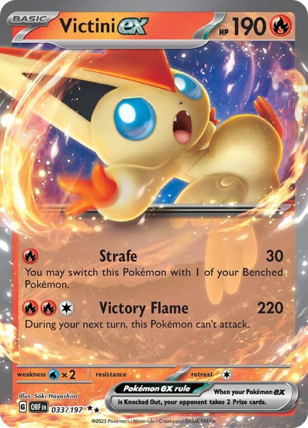 Victini ex 033/197 Holofoil SV03: Obsidian Flames Victini ex 033/197 Holofoil SV03: Obsidian Flames