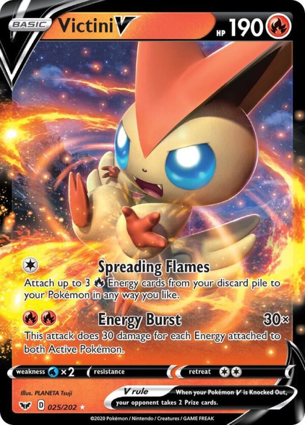 Victini V 025/202 Holofoil SWSH01: Sword & Shield Base Set