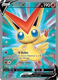 Victini V (Full Art) | 144/163 | Holofoil | SWSH05: Battle Styles