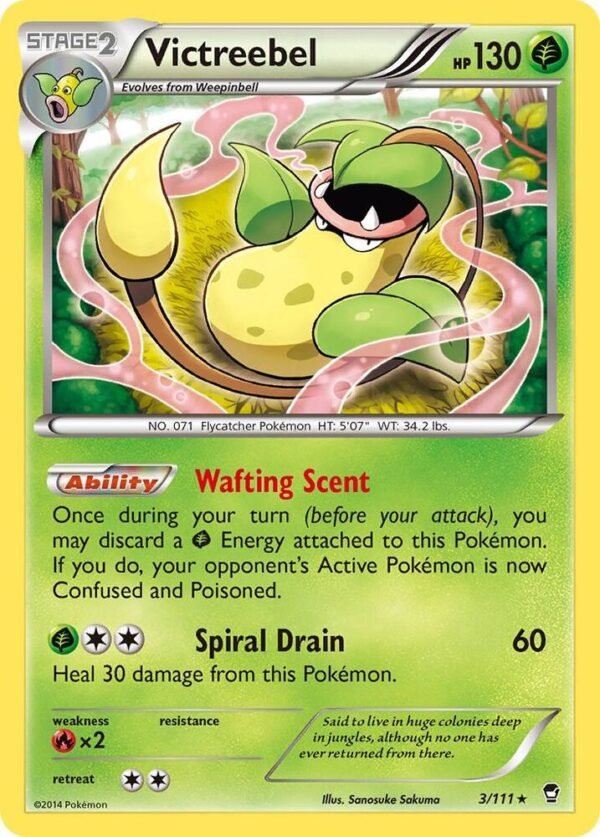 Victreebel 3/111 Reverse Holofoil XY – Furious Fists Victreebel 3/111 Reverse Holofoil XY – Furious Fists