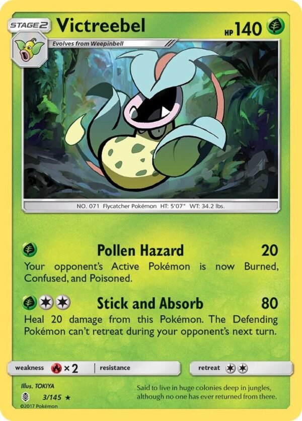 Victreebel 3/145 Reverse Holofoil SM – Guardians Rising Victreebel 3/145 Reverse Holofoil SM – Guardians Rising