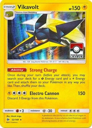 Vikavolt 52/149 (Pokemon League) 052/149 Holofoil League & Championship Cards