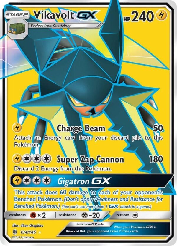 Vikavolt GX (Full Art) 134/145 Holofoil SM – Guardians Rising