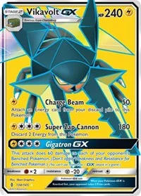 Vikavolt GX (Full Art) | 134/145 | Holofoil | SM - Guardians Rising