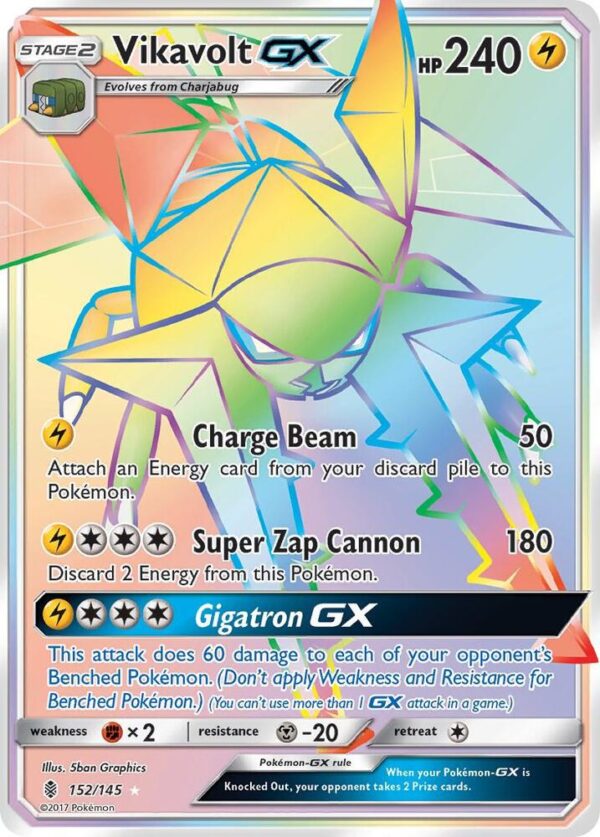 Vikavolt GX (Secret) 152/145 Holofoil SM – Guardians Rising