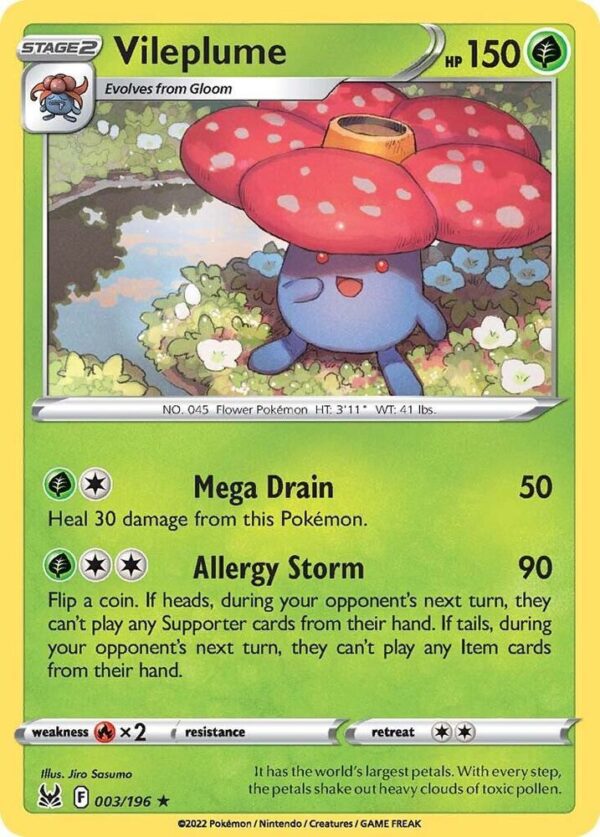 Vileplume 003/196 Holofoil SWSH11: Lost Origin