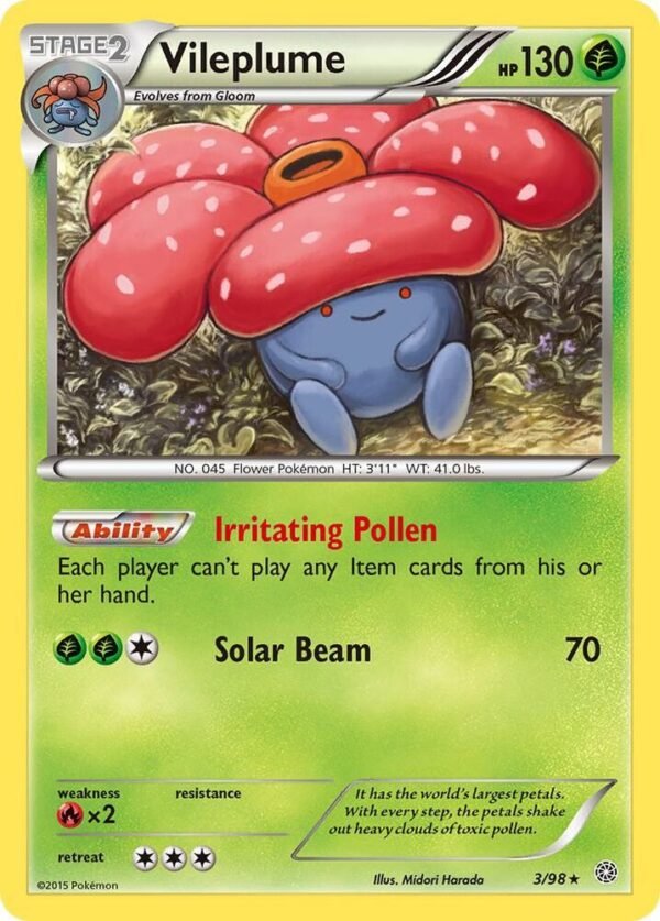 Vileplume 3/98 Normal XY – Ancient Origins Vileplume 3/98 Normal XY – Ancient Origins