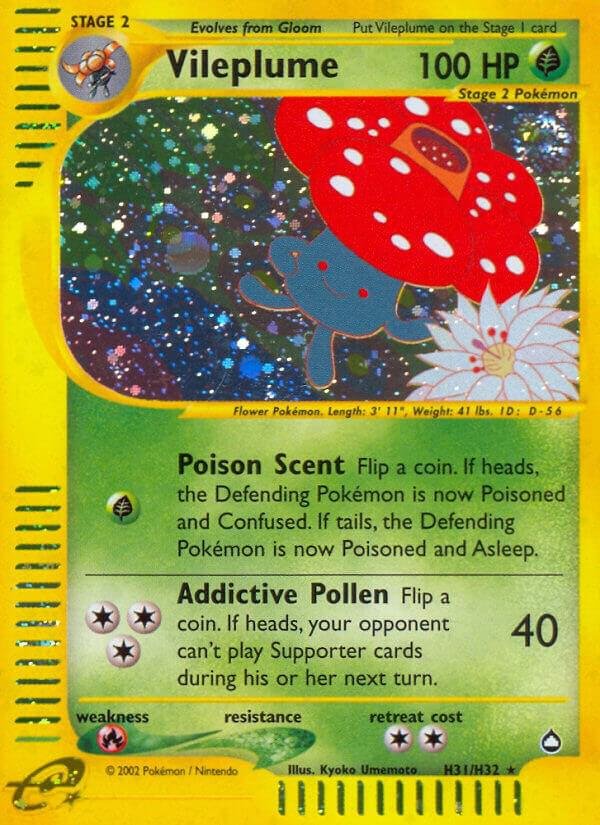 Vileplume (H31) H31/H32 Holofoil Aquapolis Vileplume (H31) H31/H32 Holofoil Aquapolis