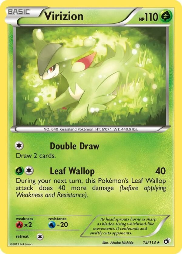 Virizion 15/113 Reverse Holofoil Legendary Treasures