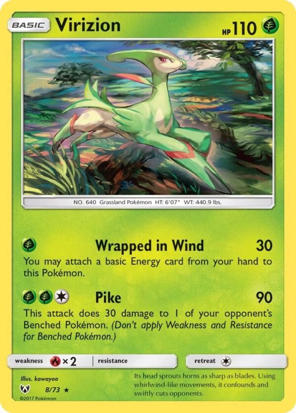 Virizion 8/73 Holofoil Shining Legends