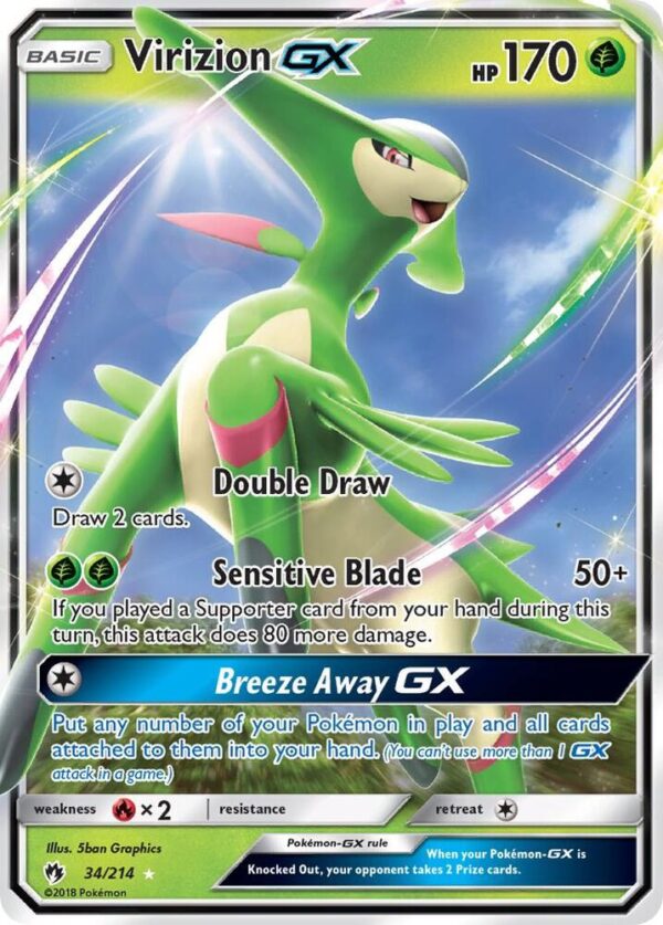 Virizion GX 34/214 Holofoil SM – Lost Thunder Virizion GX 34/214 Holofoil SM – Lost Thunder