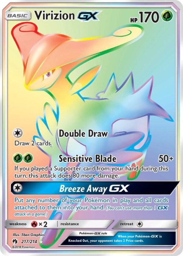 Virizion GX (Secret) 217/214 Holofoil SM – Lost Thunder Virizion GX (Secret) 217/214 Holofoil SM – Lost Thunder