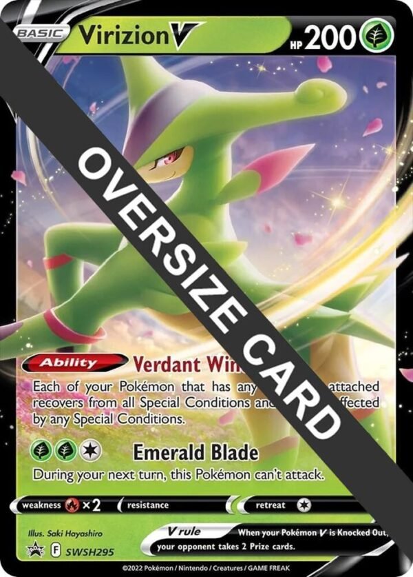 Virizion V SWSH295 Holofoil Jumbo Cards Virizion V SWSH295 Holofoil Jumbo Cards