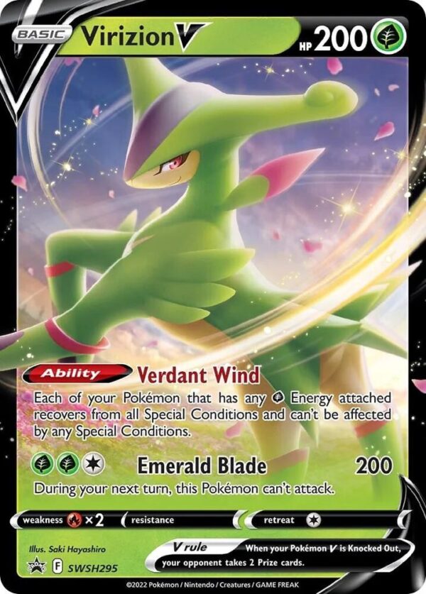 Virizion V SWSH295 Holofoil SWSH: Sword & Shield Promo Cards