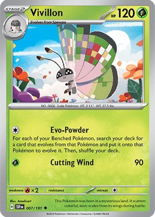Vivillon 007/191 Normal SV08: Surging Sparks