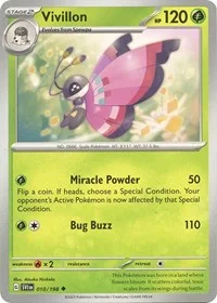Vivillon | 010/198 | Reverse Holofoil | SV01: Scarlet & Violet Base Set