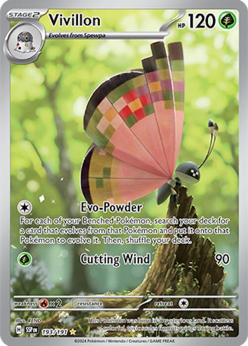 Vivillon 193/191 Holofoil SV08: Surging Sparks