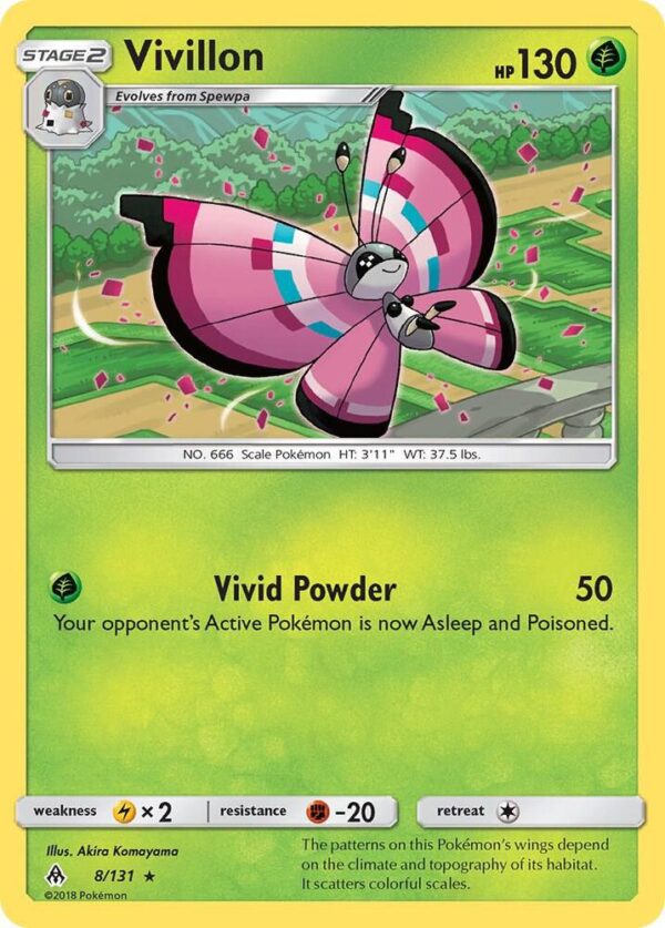 Vivillon 8/131 Normal SM – Forbidden Light