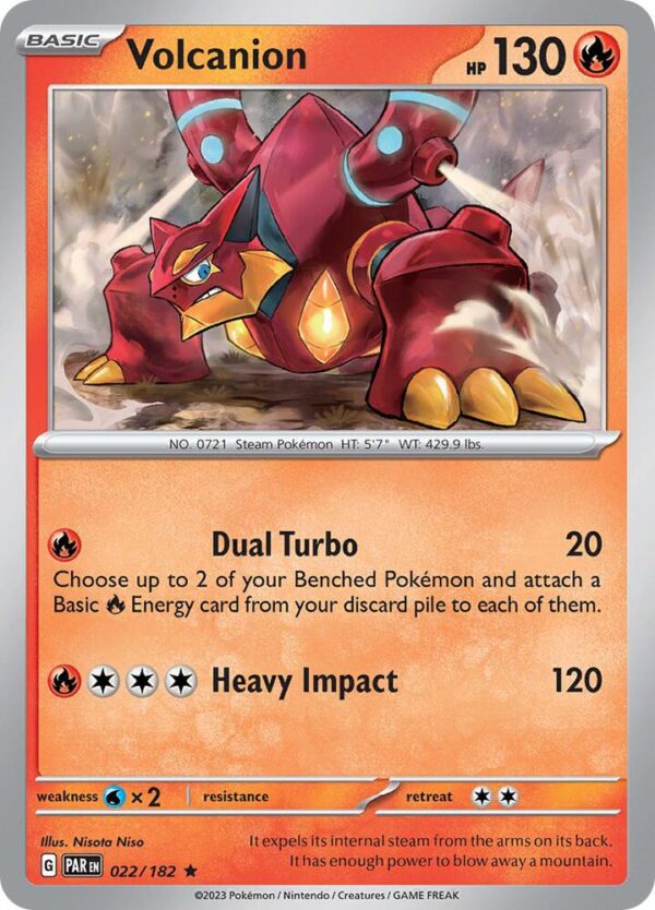 Volcanion 022/182 Reverse Holofoil SV04: Paradox Rift Volcanion 022/182 Reverse Holofoil SV04: Paradox Rift