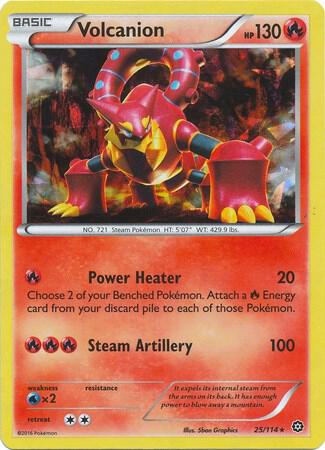 Volcanion 25/114 (Cracked Ice Holo) 025/114 Holofoil Deck Exclusives