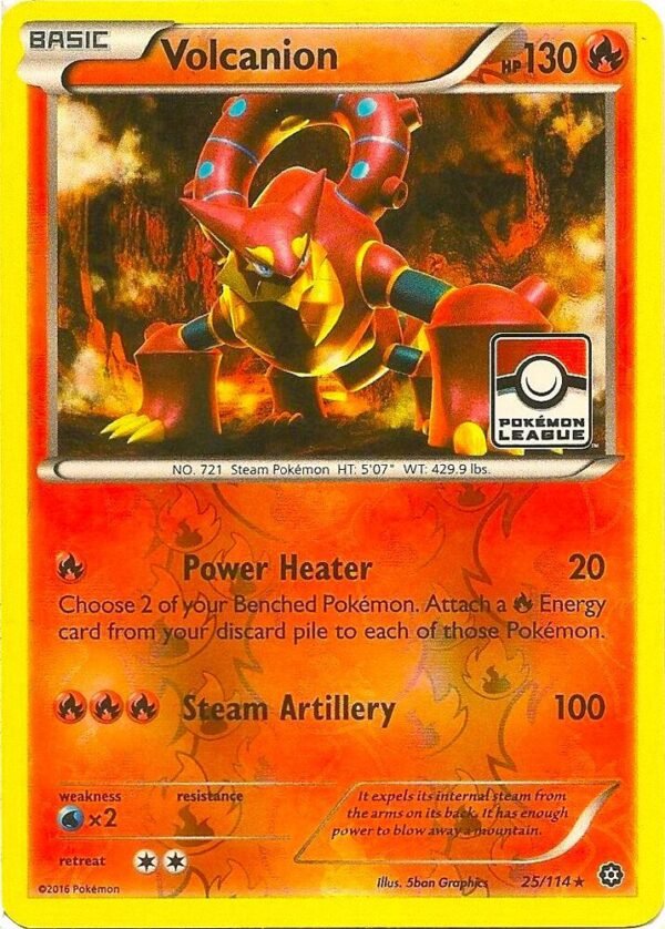 Volcanion 25/114 (Pokemon League) 025/114 Reverse Holofoil League & Championship Cards Volcanion 25/114 (Pokemon League) 025/114 Reverse Holofoil League & Championship Cards