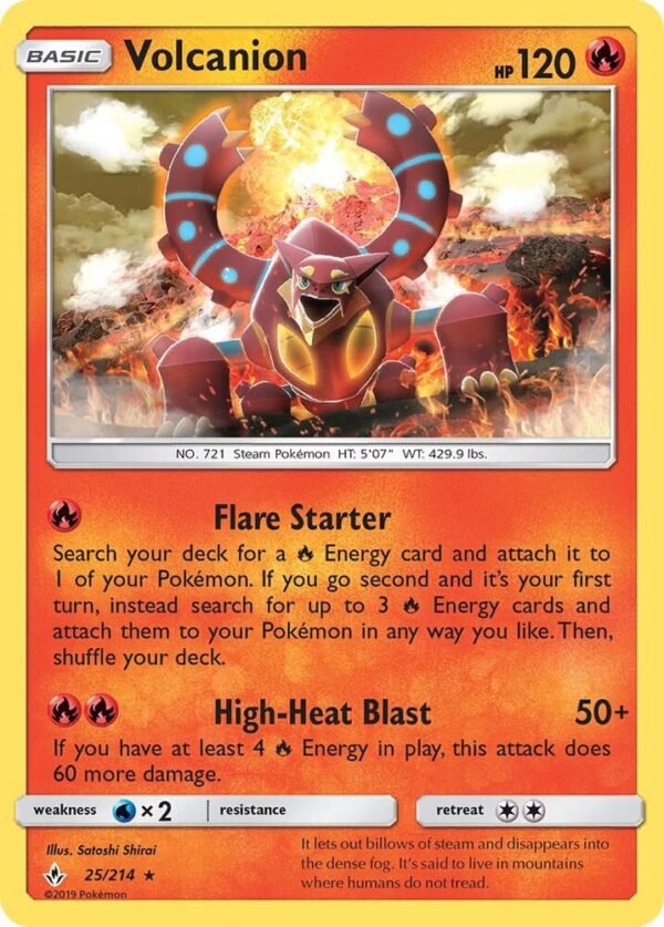 Volcanion 25/214 Reverse Holofoil SM – Unbroken Bonds