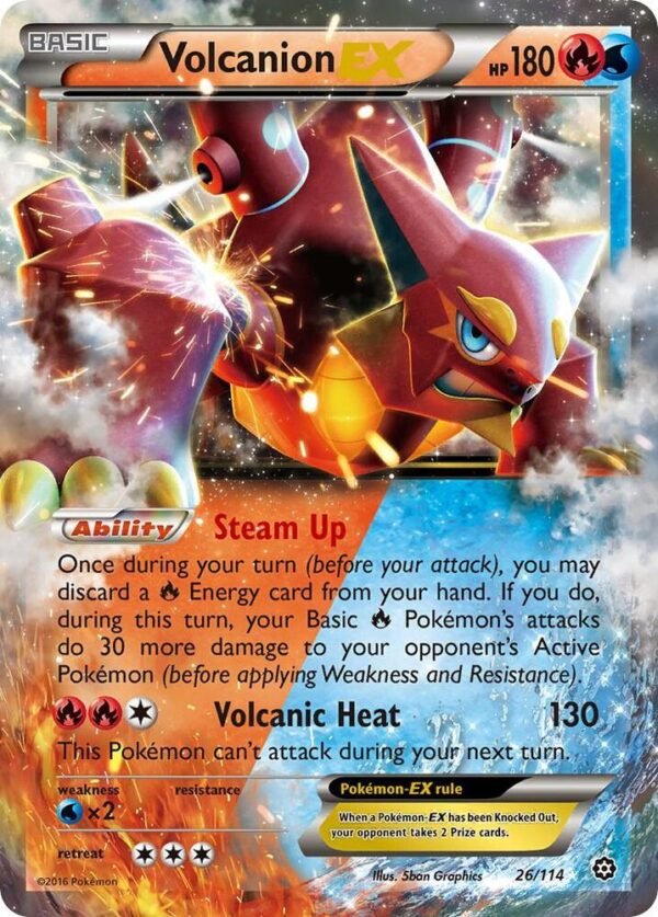 Volcanion EX 26/114 Holofoil XY – Steam Siege