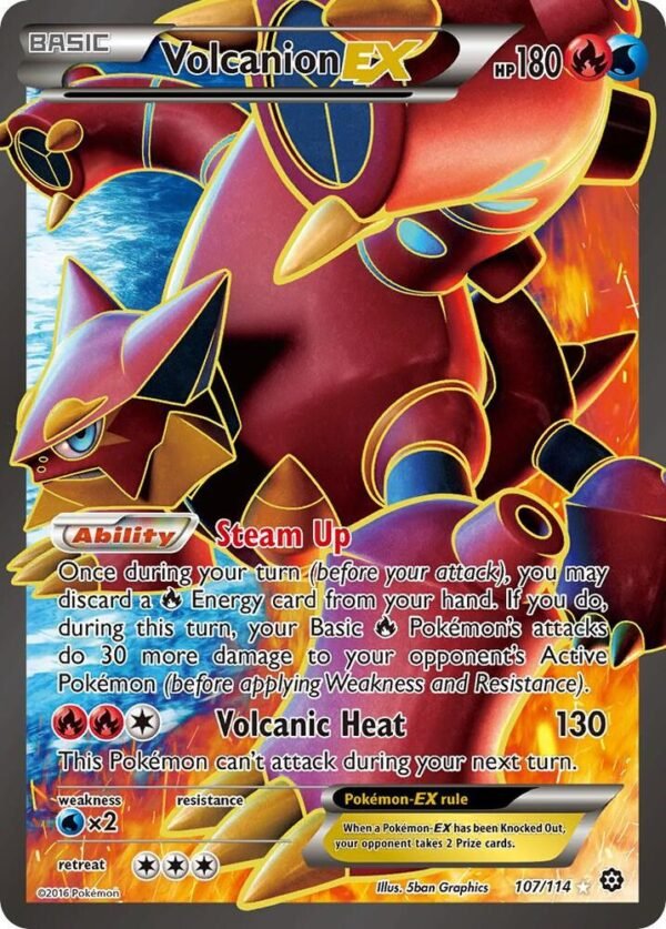 Volcanion EX (Full Art) 107/114 Holofoil XY – Steam Siege Volcanion EX (Full Art) 107/114 Holofoil XY – Steam Siege