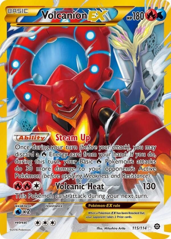 Volcanion EX (Secret) 115/114 Holofoil XY – Steam Siege Volcanion EX (Secret) 115/114 Holofoil XY – Steam Siege