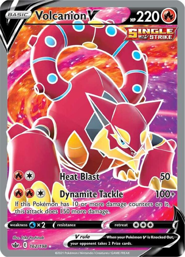 Volcanion V (Full Art) 162/198 Holofoil SWSH06: Chilling Reign