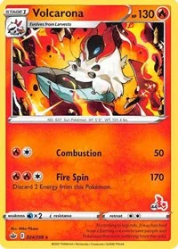 Volcarona | 024/198 (#44 Cinderace Stamped) | Normal | Battle Academy 2022