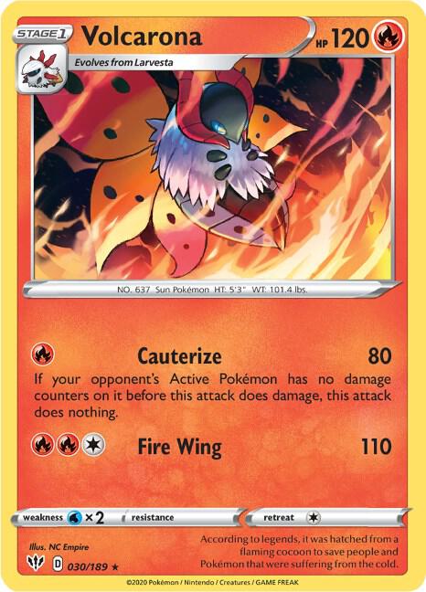 Volcarona 030/189 Reverse Holofoil SWSH03: Darkness Ablaze Volcarona 030/189 Reverse Holofoil SWSH03: Darkness Ablaze