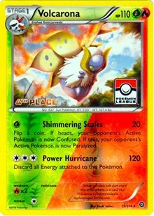 Volcarona | 15/114 (Pokemon League) [4th Place] | 015/114 | Reverse Holofoil | League & Championship Cards